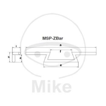 Fehling, Stahllenker, chrom, KK, 1-Zoll, MSP ZBar