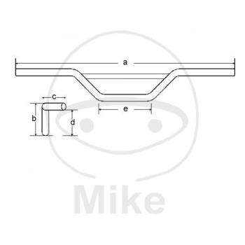 Stahl-Lenker, schwarz, Ø 22 mm, Cross, Fehling