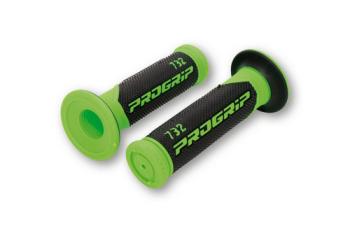 Superbike Grip 732 Two Colors Green-Fluo-Black Closed End