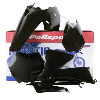 Polisport, kp. Kit, Verkleidungsteile, schwarz