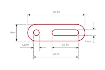 Adapter for fairing mirror, 60 mm, short