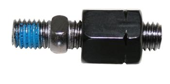 Spiegeladapter M8 Linksgewinde, schwarz, für Stiele m. M8