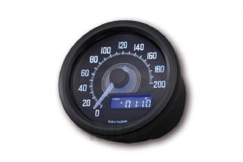 Tachometer, elektrisch, schwarz, Ø 60 mm, Daytona