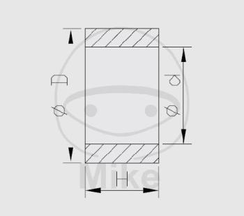 Lager für Kolbenstange, 17X24X12, Kayaba