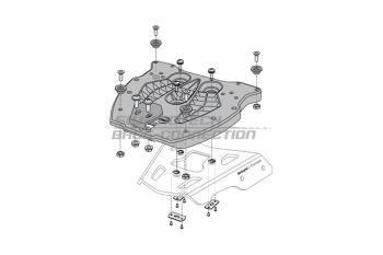 Adapter plate for QUICK-LOCK ALU-RACK for TraX