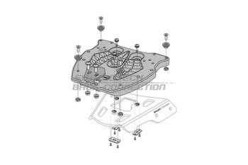 Adapter plate for QUICK-LOCK ALU-RACK for TraX