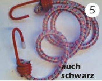 Gummispannband 2 Haken, Farbe: bunt, 100 cm