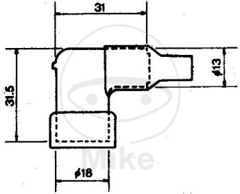 Zündkerzenstecker,  LB05EH, schwarz, NGK