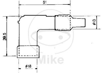 Zündkerzenstecker,  LD05F-R, rot, NGK