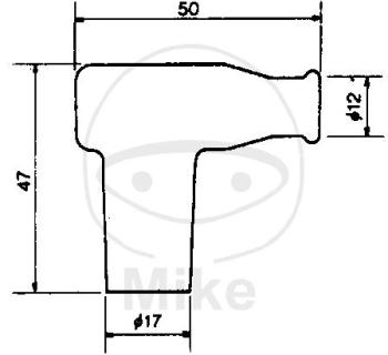 Zündkerzenstecker,  TB05EM-R, rot, NGK