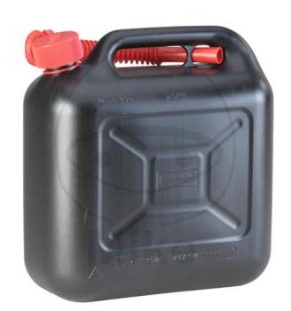 Kraftstoffkanister, schwarz 10 Liter, UN-Zulassung HD-PE