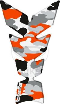 Tankprotektor/Tankpad, Soft Touch Camo, 214 X 123 mm orange