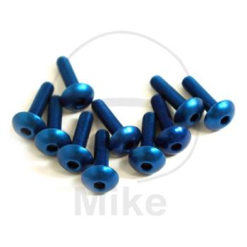 Linsenschraube-Satz, M5X0,8, 20 mm, Alu blau, Pro Bolt