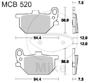 Bremsklötze, Standard, TRW, altern. 7326721