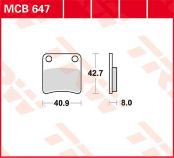 Disc brake pad MCB647