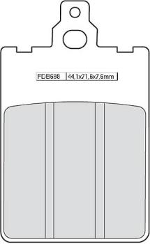 Disc brake pad FDB 698 P for GRIMECA 2