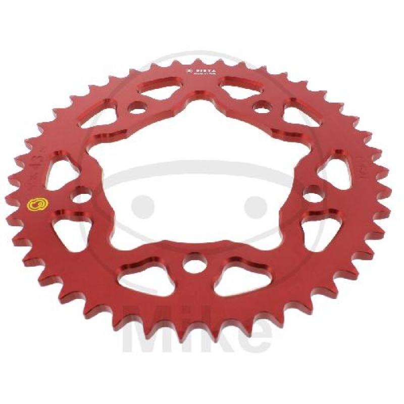 Alu-Kettenrad: 43Z, Teil.: 525 rot, Sitta, Innen Ø : 112, Lochkr.: 138
