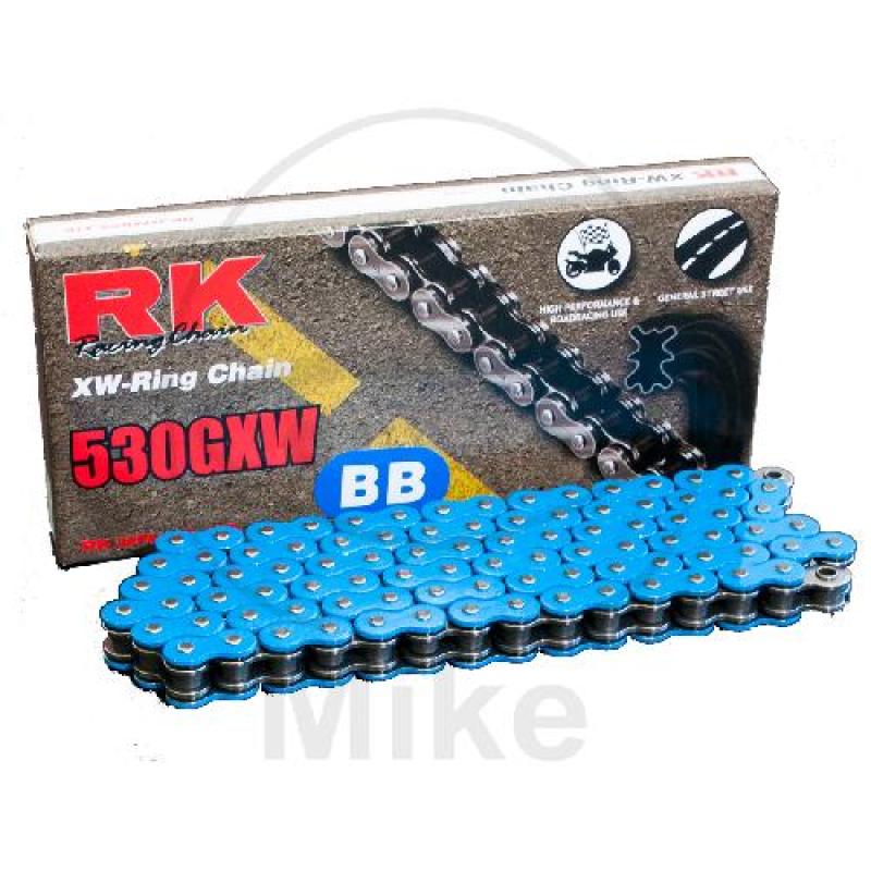 RK XW-Ring-Kette, blau 530 GXW/110, offen mit Nietschloss