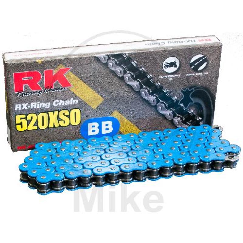 RK, X-Ring-Kette, blau 520 XSO/114, offen mit Nietschloss