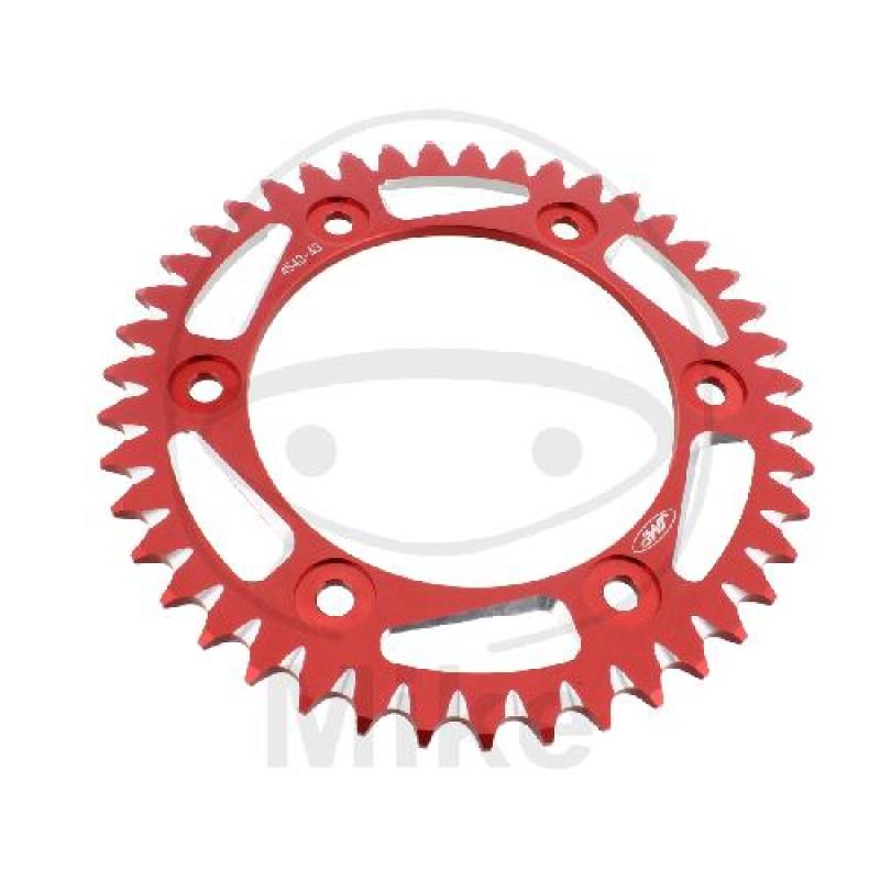 Alu-Kettenrad, 43Z, Teil.: 520 rot, JMP , Innen Ø : 134, Lochkr.: 160