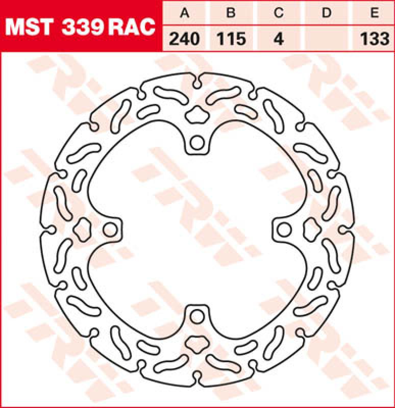 Bremsscheibe MST339RAC,starr