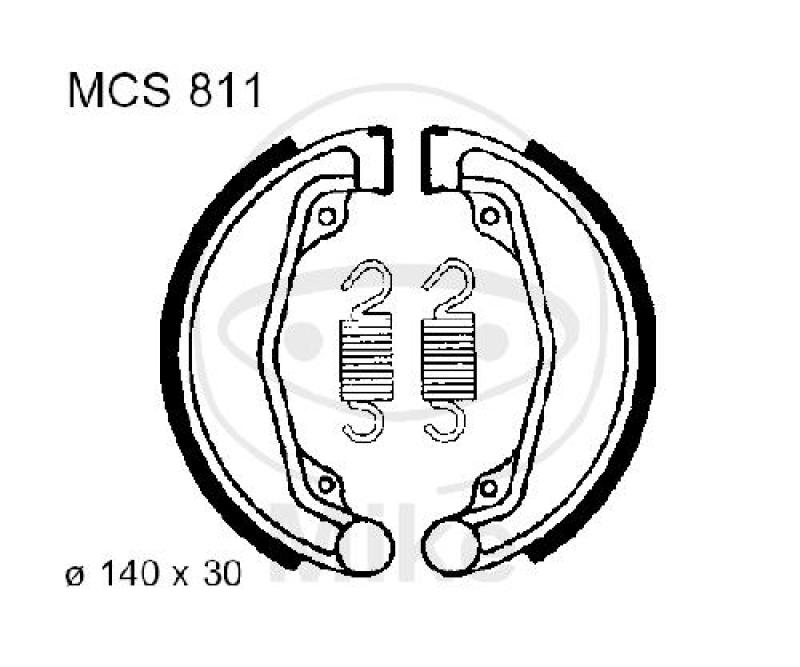 Bremsbacken, mit Feder, TRW