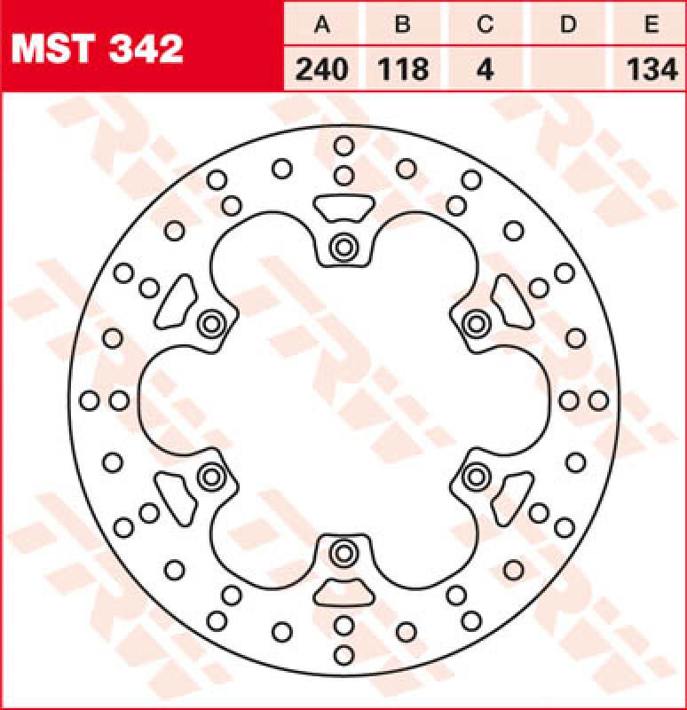 Bremsscheibe MST342, starr