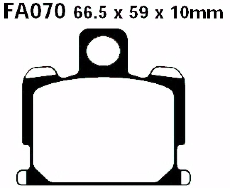 Bremsbelag - Satz Blackstuff (organisch) (EBC), FA070