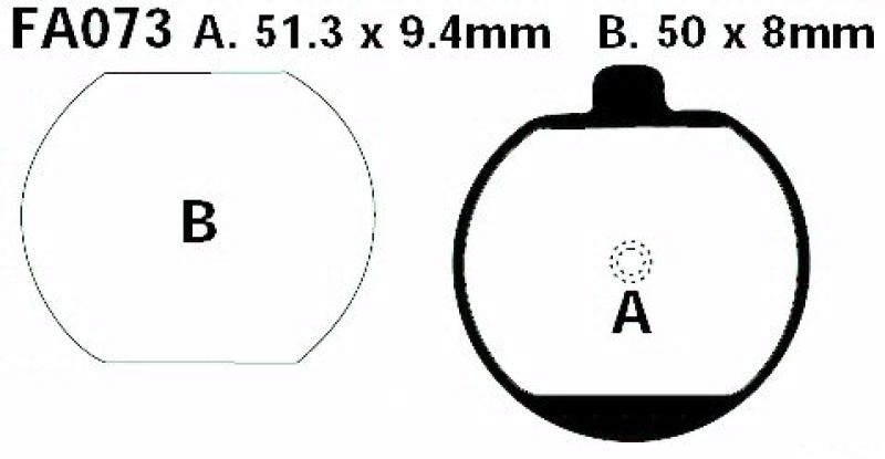 Bremsbelag - Satz Blackstuff (organisch) (EBC), FA073