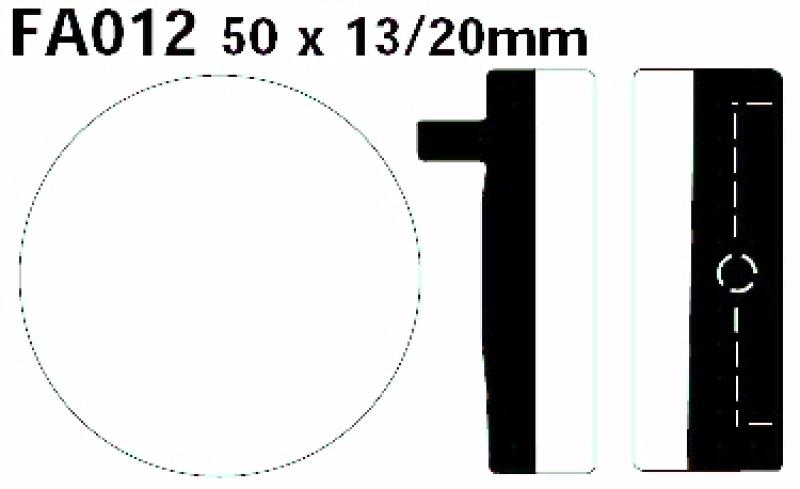 Bremsbelag - Satz Blackstuff (organisch) (EBC), FA012