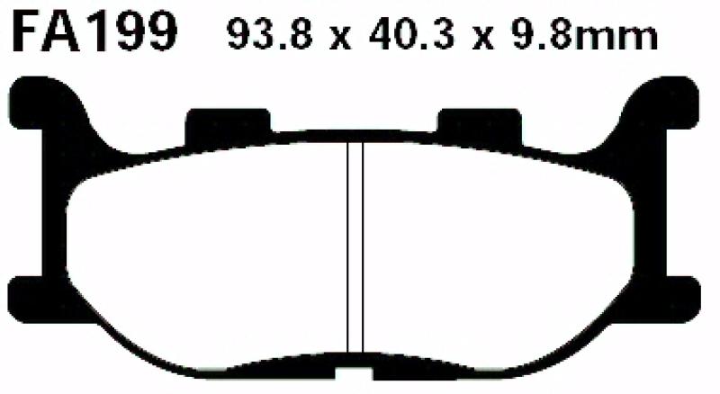 Bremsbelag - Satz Blackstuff (organisch) (EBC), FA199