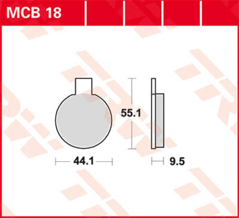 Disc brake pad MCB18