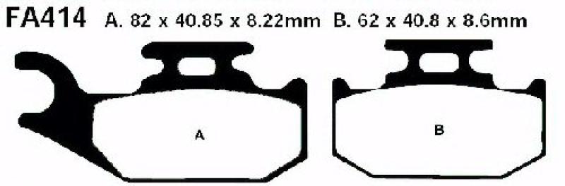 Bremsbelag - Satz Sintermetall Goldstuff (EBC), FA414R