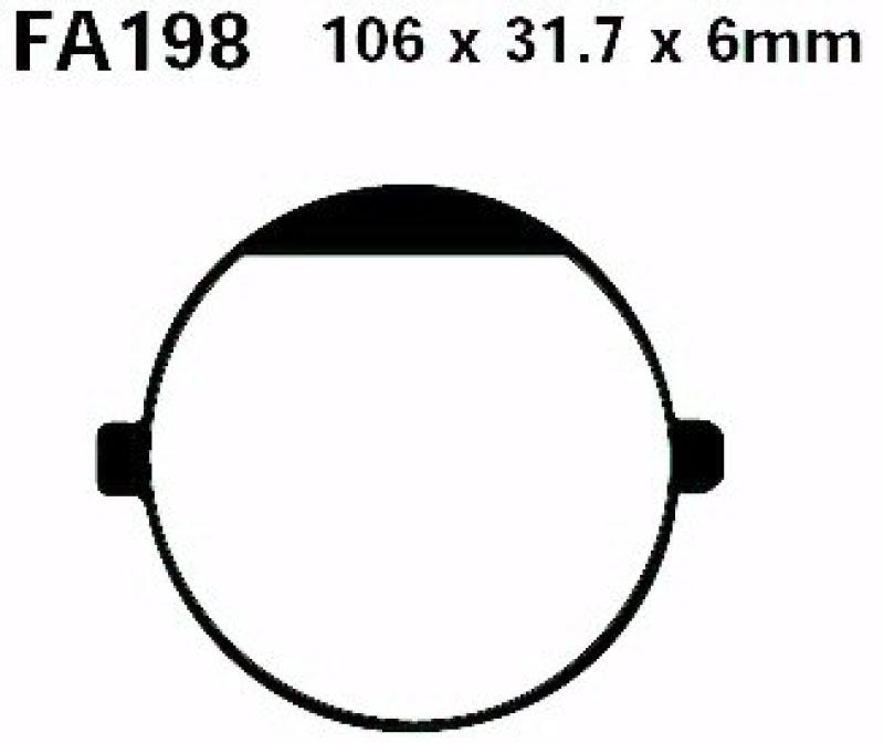 Bremsbelag - Satz Blackstuff (organisch) (EBC), FA198