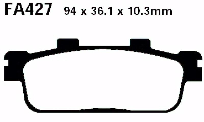 Bremsbelag - Satz Redstuff TT Carbon/Grafit (organisch) (EBC), FA427TT