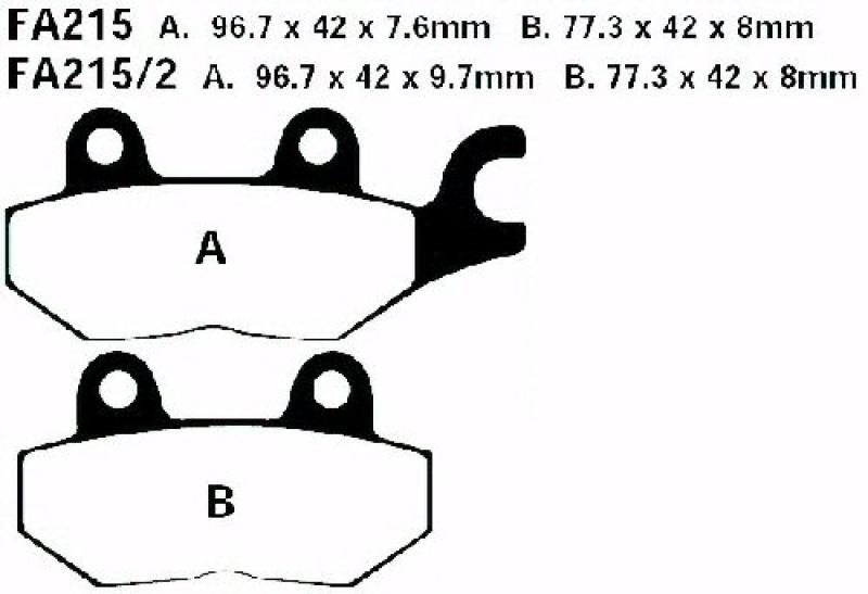 Bremsbelag - Satz Blackstuff (organisch) (EBC), FA215