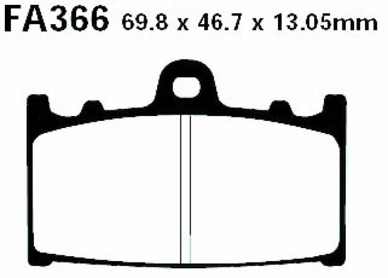 Bremsbelag - Satz Redstuff TT Carbon/Grafit (organisch) (EBC), FA366TT