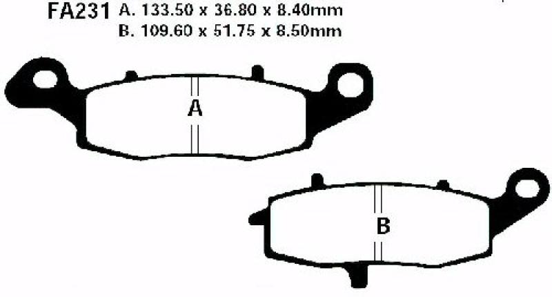 Bremsbelag - Satz (Sintermetall) Goldstuff (EBC), FA231HH