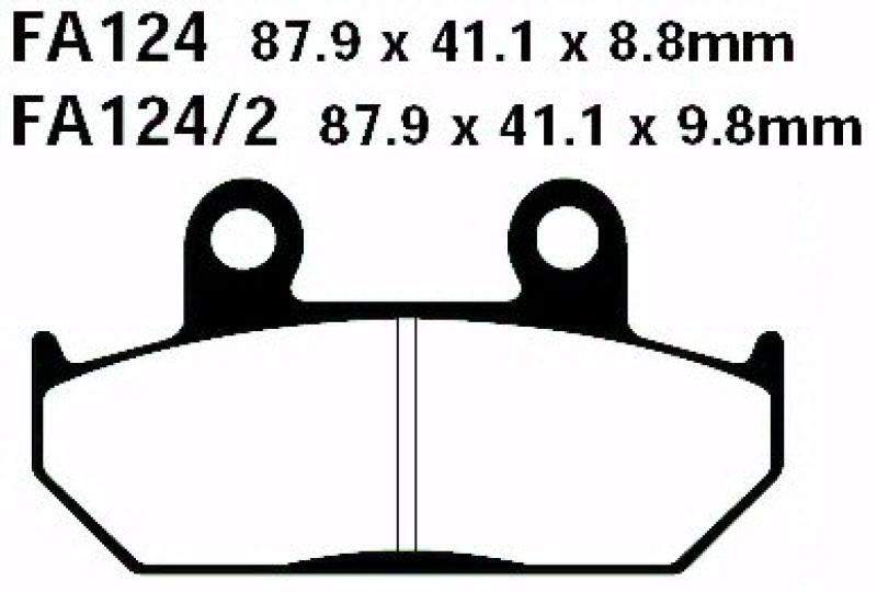 Bremsbelag - Satz Blackstuff (organisch) (EBC), FA124