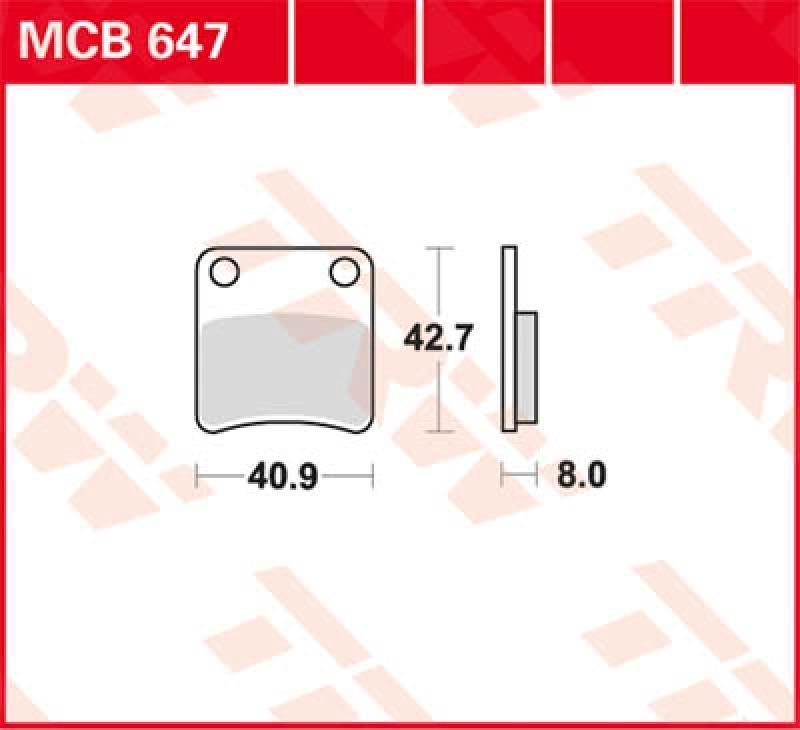 Bremsbelag MCB647