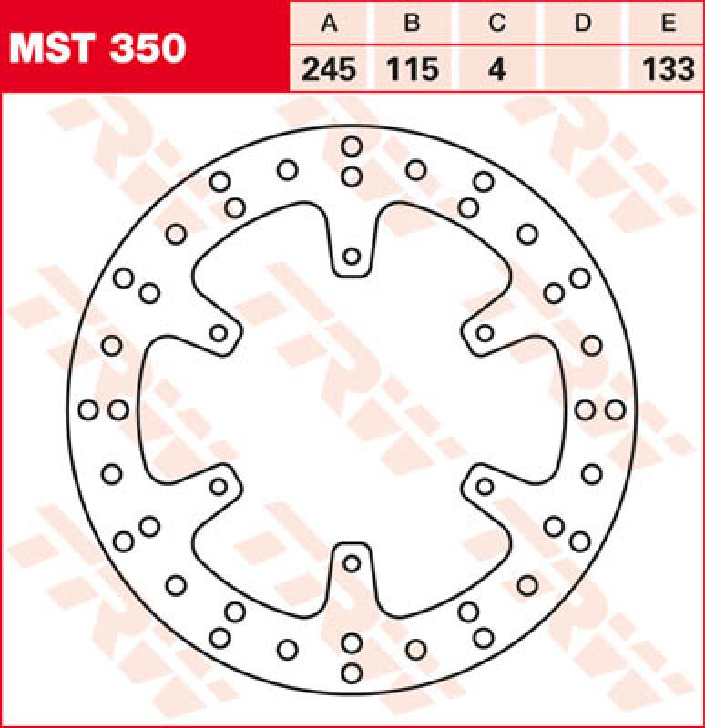 Bremsscheibe MST350, starr