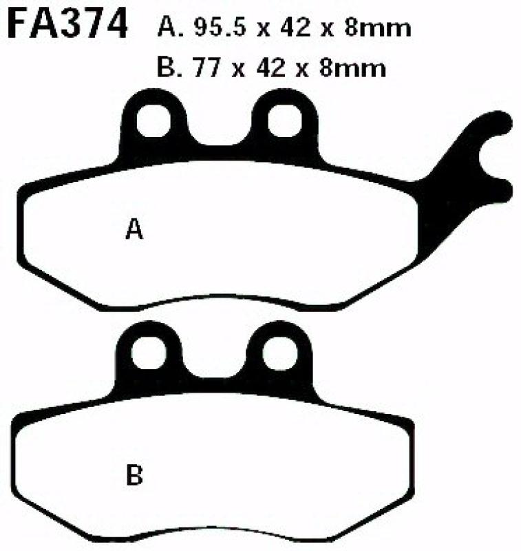 Bremsbelag - Satz Blackstuff (organisch) (EBC), FA374