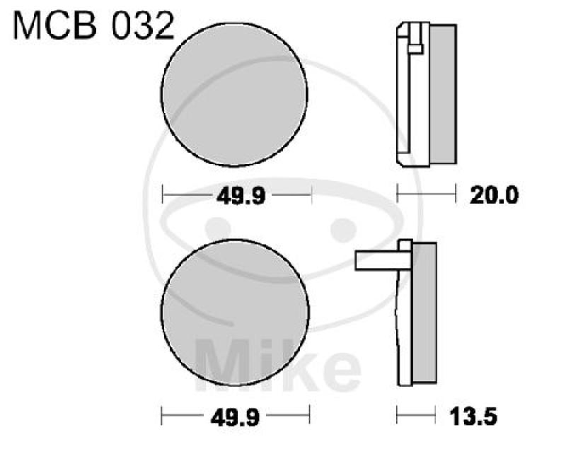 Bremsklötze, Standard, TRW, altern. 7326101