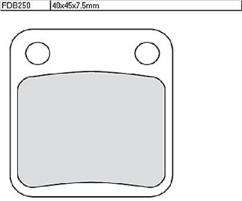 Disc brake pad FDB 250 EF