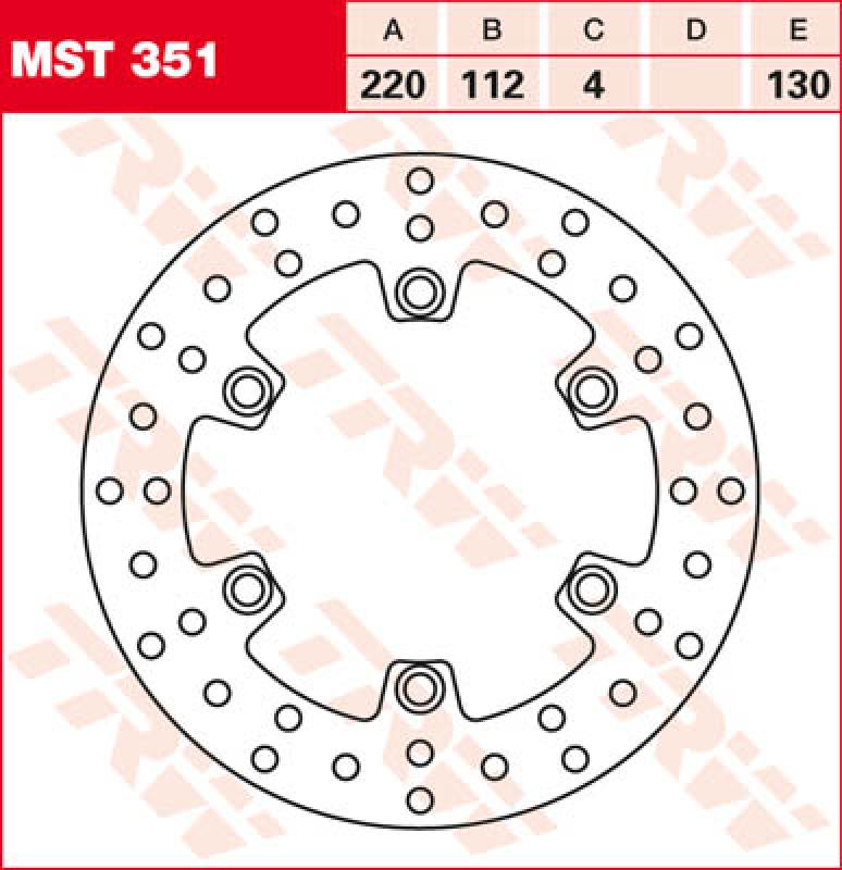 Bremsscheibe MST351, starr