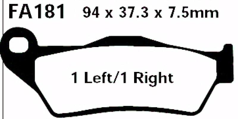 Bremsbelag - Satz Sintermetall Goldstuff (EBC), FA181R