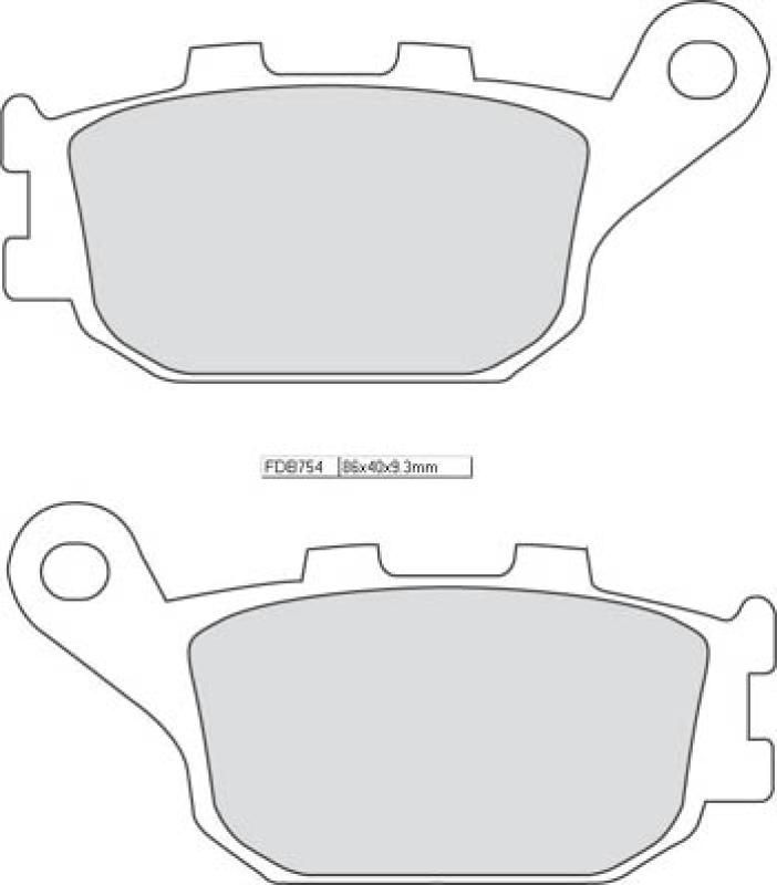 Disc brake pad FDB 754 EF