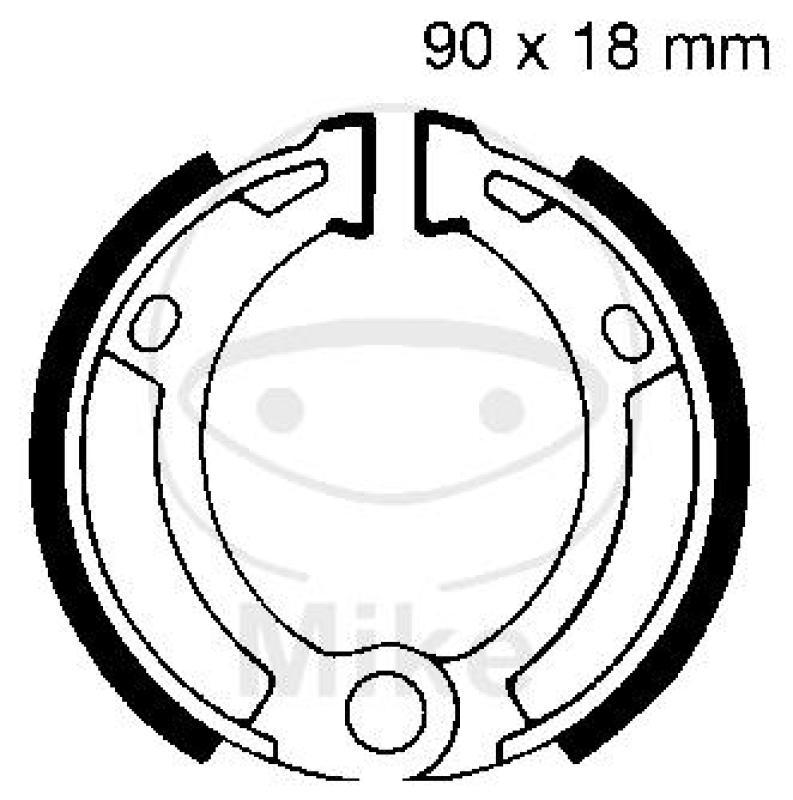 Bremsbacken, gerillt, ohne Feder, EBC, altern,: 7373715