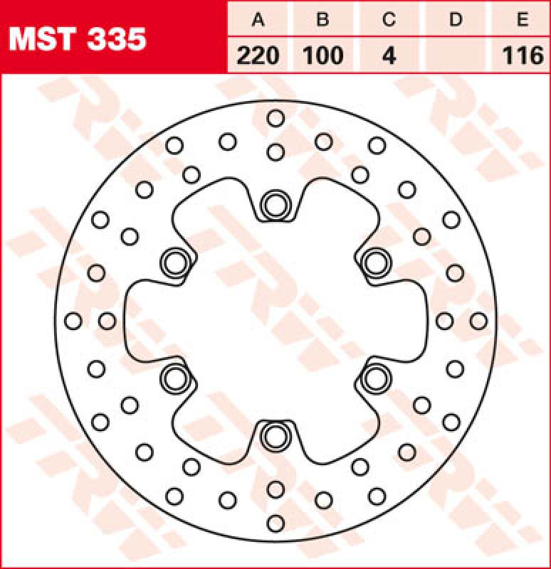 Bremsscheibe MST335, starr