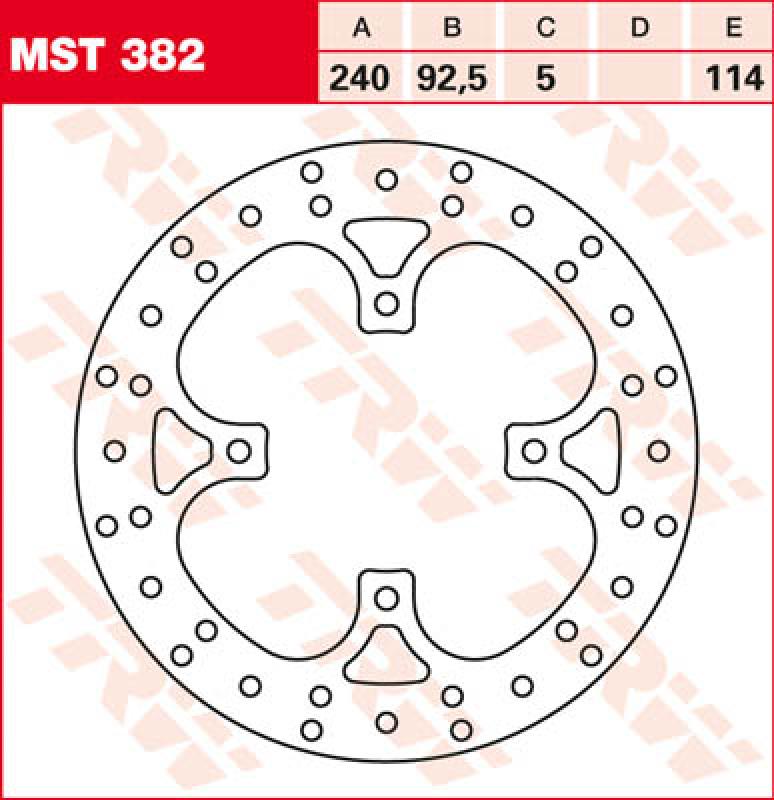 Bremsscheibe MST382, starr